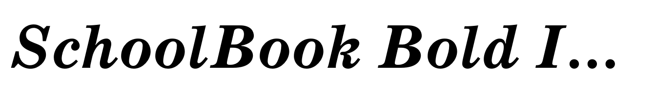 SchoolBook Bold Italic